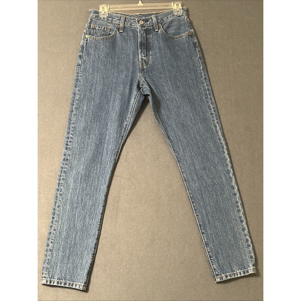 Levi's 501 Skinny Jeans Women's Blue Denim Button Fly Sz 25 X 28